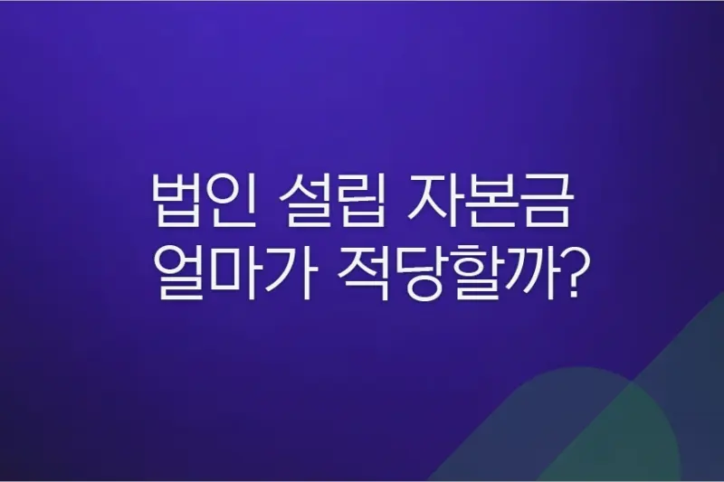 법인 설립 자본금 , 얼마가 적당할까?